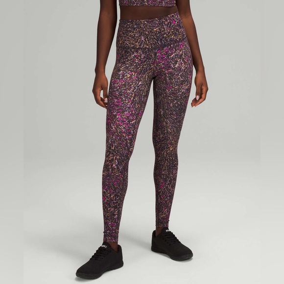 Lululemon Wunder Train High Rise Tight Leggings 28 Topography Multi Size 8